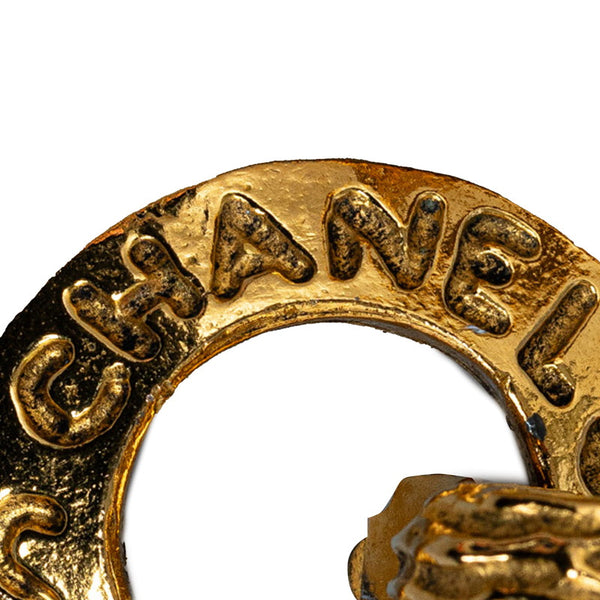 シャネル ロゴ イヤリング ゴールド メッキ レディース CHANEL 【中古】
