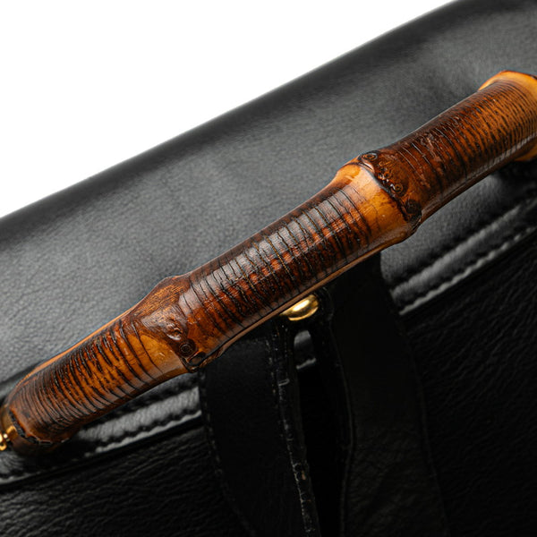 グッチ バンブー リュック バックパック 003 58 0016 ブラック レザー レディース GUCCI 【中古】