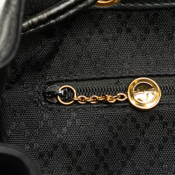 グッチ バンブー リュック バックパック 003 58 0016 ブラック レザー レディース GUCCI 【中古】