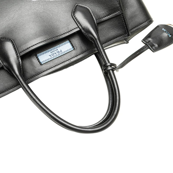 プラダ ハンドバッグ 1BA178 ブラック カーフレザー レディース PRADA 【中古】