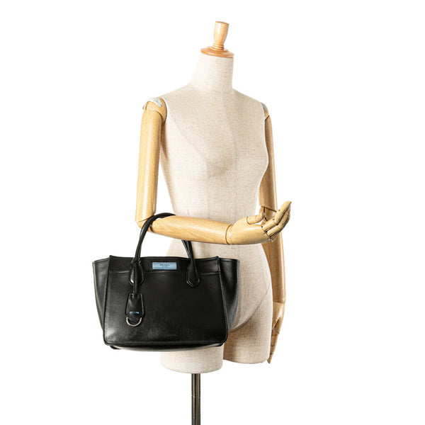 プラダ ハンドバッグ 1BA178 ブラック カーフレザー レディース PRADA 【中古】