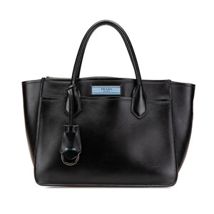 プラダ ハンドバッグ 1BA178 ブラック カーフレザー レディース PRADA 【中古】