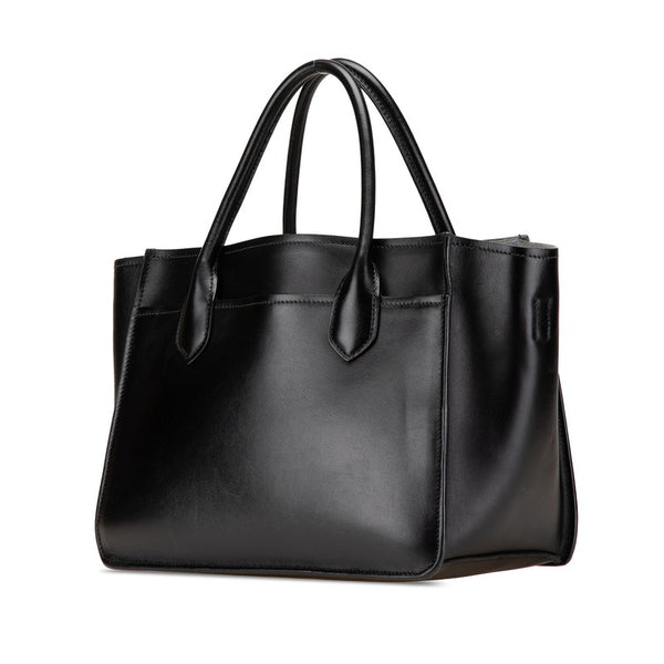 プラダ ハンドバッグ 1BA178 ブラック カーフレザー レディース PRADA 【中古】