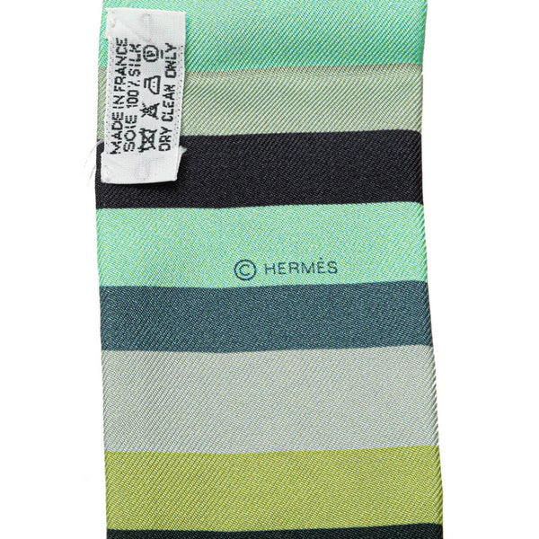 エルメス ツイリー 水遊びをする人 LES BAIGNEUSES スカーフ グリーン マルチカラー シルク レディース HERMES 【中古】