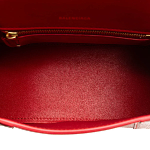 バレンシアガ アワーグラス ハンドバッグ ショルダーバッグ 2WAY 593546 レッド レザー レディース BALENCIAGA 【中古】