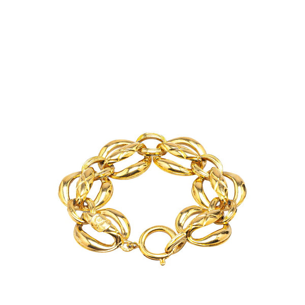 シャネル マトラッセ チェーン ブレスレット ゴールド メッキ レディース CHANEL 【中古】