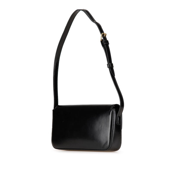 セリーヌ トリオンフ ハンドバッグ ショルダーバッグ 19414 ブラック シャイニーカーフスキン レディース CELINE 【中古】