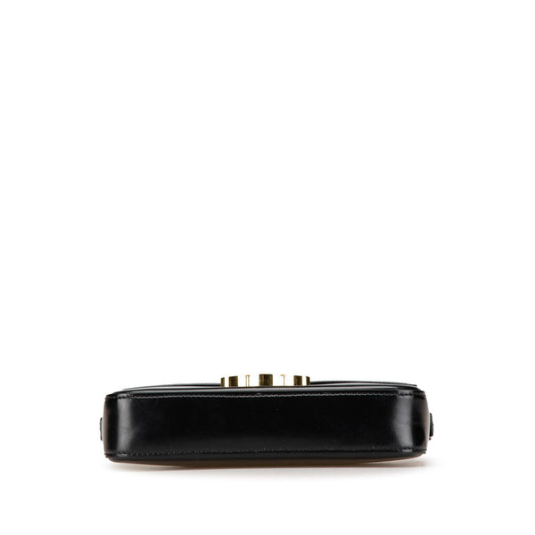 セリーヌ トリオンフ ハンドバッグ ショルダーバッグ 19414 ブラック シャイニーカーフスキン レディース CELINE 【中古】
