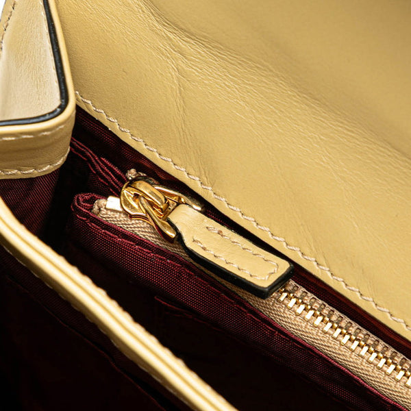 グッチ ズゥミ ホースビット ショルダーバッグ 576388 ベージュ イエロー ブラック レザー レディース GUCCI 【中古】