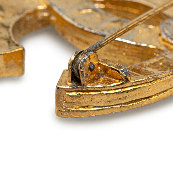 シャネル ココマーク ラインストーン ブローチ ゴールド メッキ レディース CHANEL 【中古】