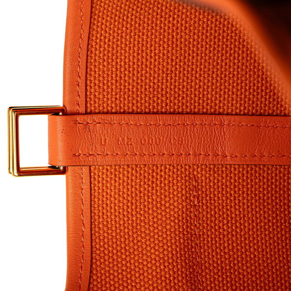 エルメス ピコタンロック カーゴPM ハンドバッグ オレンジ ヴォースイフト トワルゴエラン レディース HERMES 【中古】