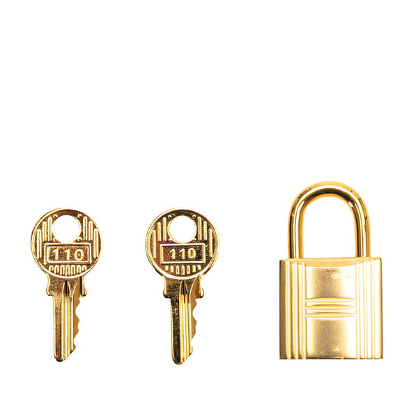 エルメス ピコタンロック カーゴPM ハンドバッグ オレンジ ヴォースイフト トワルゴエラン レディース HERMES 【中古】