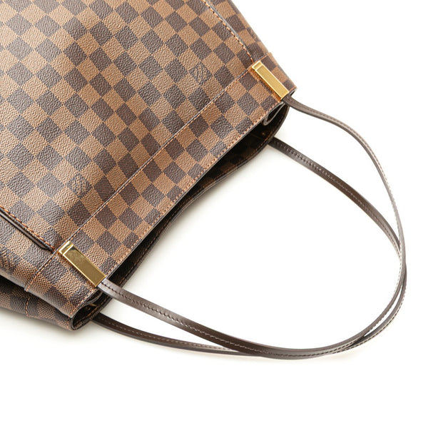 ルイ ヴィトン ダミエ マーリボーンGM トートバッグ ショルダーバッグ N41214 ブラウン PVC レザー レディース LOUIS VUITTON 【中古】