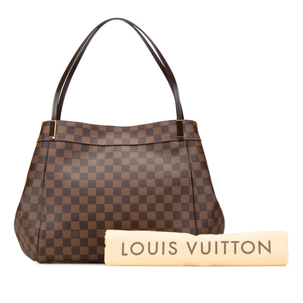 ルイ ヴィトン ダミエ マーリボーンGM トートバッグ ショルダーバッグ N41214 ブラウン PVC レザー レディース LOUIS VUITTON 【中古】
