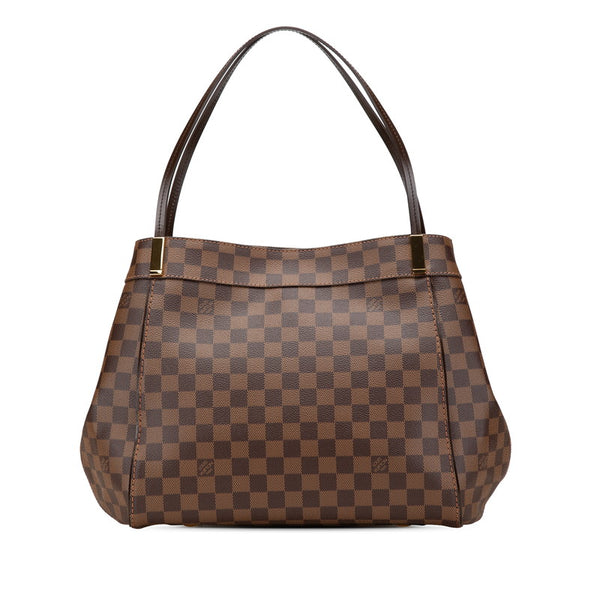 ルイ ヴィトン ダミエ マーリボーンGM トートバッグ ショルダーバッグ N41214 ブラウン PVC レザー レディース LOUIS VUITTON 【中古】
