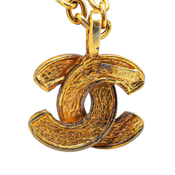シャネル ココマーク マトラッセ ネックレス ゴールド メッキ レディース CHANEL 【中古】