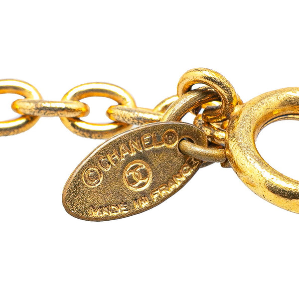 シャネル ココマーク マトラッセ ネックレス ゴールド メッキ レディース CHANEL 【中古】