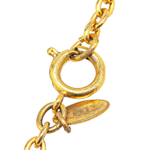 シャネル ココマーク マトラッセ ネックレス ゴールド メッキ レディース CHANEL 【中古】