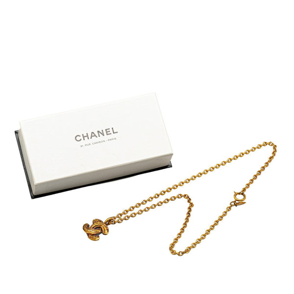 シャネル ココマーク マトラッセ ネックレス ゴールド メッキ レディース CHANEL 【中古】