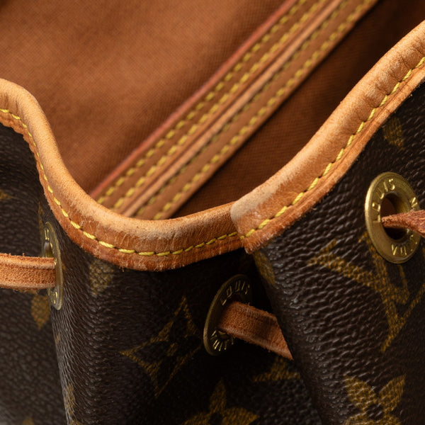 ルイ ヴィトン モノグラム モンスリMM リュック バックパック M51136 ブラウン PVC レザー レディース LOUIS VUITTON 【中古】