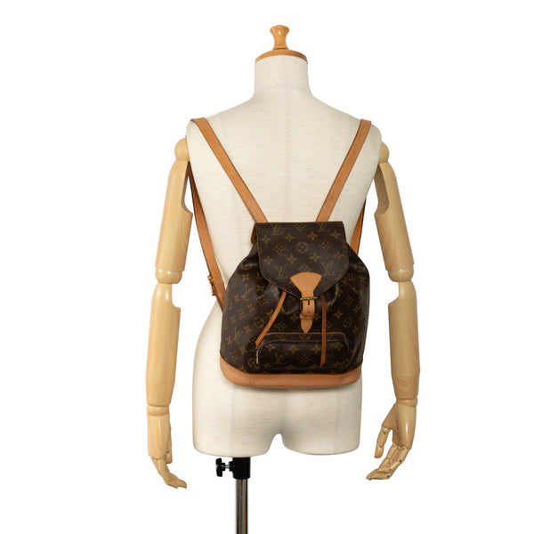 ルイ ヴィトン モノグラム モンスリMM リュック バックパック M51136 ブラウン PVC レザー レディース LOUIS VUITTON 【中古】