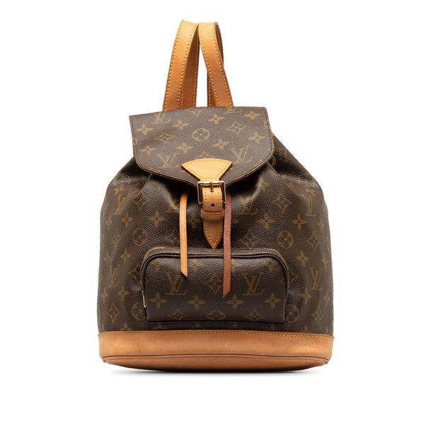 ルイ ヴィトン モノグラム モンスリMM リュック バックパック M51136 ブラウン PVC レザー レディース LOUIS VUITTON 【中古】