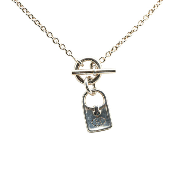 エルメス エブリンアミュレット ネックレス シルバー SV925 シルバー レディース HERMES 【中古】