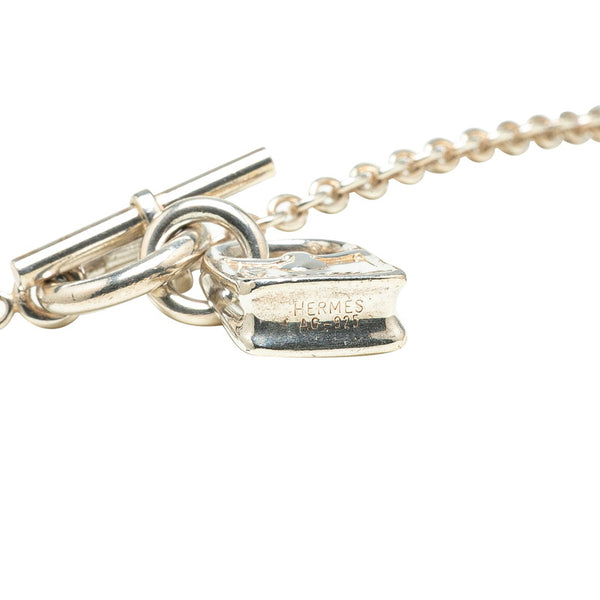 エルメス エブリンアミュレット ネックレス シルバー SV925 シルバー レディース HERMES 【中古】