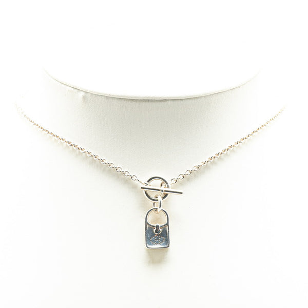 エルメス エブリンアミュレット ネックレス シルバー SV925 シルバー レディース HERMES 【中古】