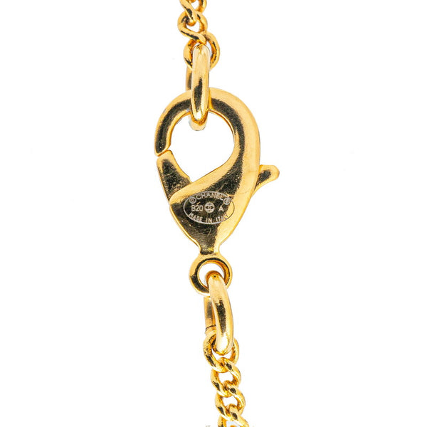シャネル ロゴ刻印 ココマーク ネックレス ゴールド メッキ レディース CHANEL 【中古】