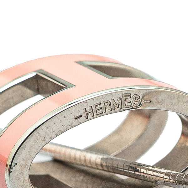 エルメス ポップアッシュH ペンダントネックレス ピンク メタル SV925 シルバー レディース HERMES 【中古】
