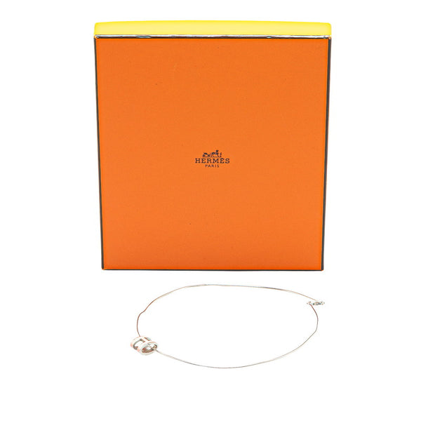 エルメス ポップアッシュH ペンダントネックレス ピンク メタル SV925 シルバー レディース HERMES 【中古】