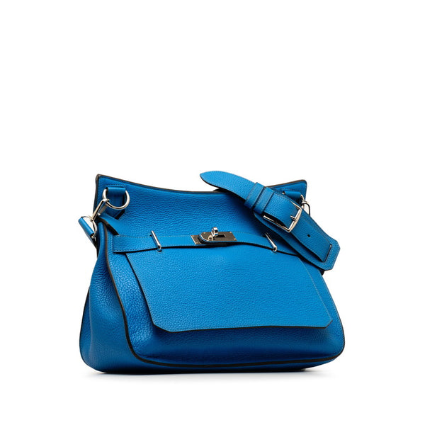 エルメス ジプシエール34 斜め掛け ショルダーバッグ ブルーイドラ トリヨンクレマンス レディース HERMES 【中古】