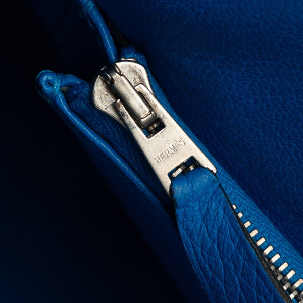 エルメス ジプシエール34 斜め掛け ショルダーバッグ ブルーイドラ トリヨンクレマンス レディース HERMES 【中古】