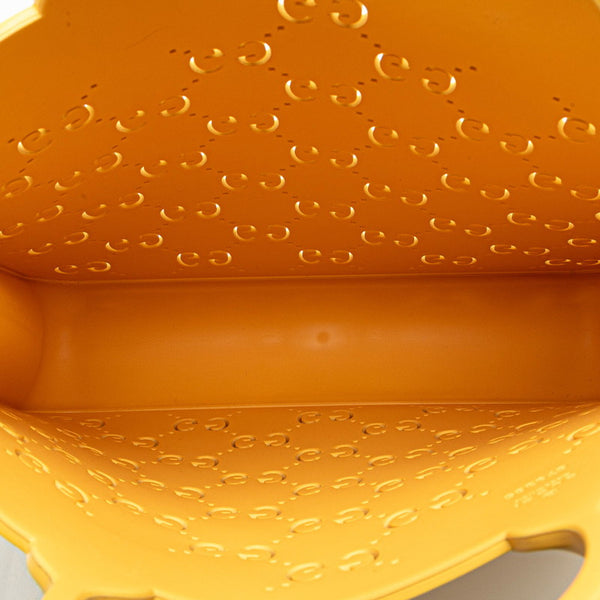 グッチ チルドレンズGG パンチングロゴ キッズ トートバッグ ハンドバッグ 679365 イエロー ラバー レディース GUCCI 【中古】