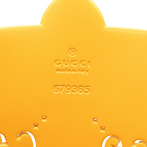 グッチ チルドレンズGG パンチングロゴ キッズ トートバッグ ハンドバッグ 679365 イエロー ラバー レディース GUCCI 【中古】
