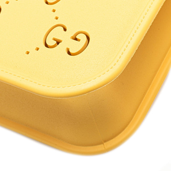 グッチ チルドレンズGG パンチングロゴ キッズ トートバッグ ハンドバッグ 679365 イエロー ラバー レディース GUCCI 【中古】