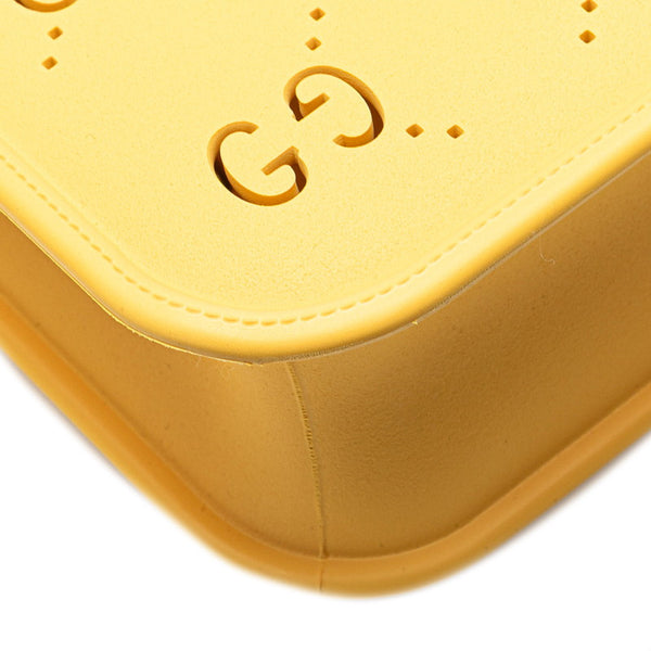 グッチ チルドレンズGG パンチングロゴ キッズ トートバッグ ハンドバッグ 679365 イエロー ラバー レディース GUCCI 【中古】