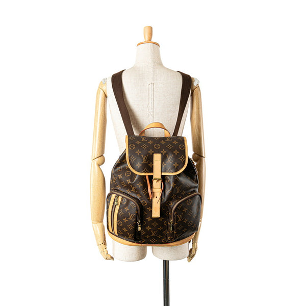 ルイ ヴィトン モノグラム サック ア ド ボスフォール リュック バックパック M40107 ブラウン PVC レザー レディース LOUIS VUITTON 【中古】