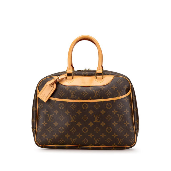 ルイ ヴィトン モノグラム ドーヴィル ハンドバッグ M47270 ブラウン PVC レザー レディース LOUIS VUITTON 【中古】