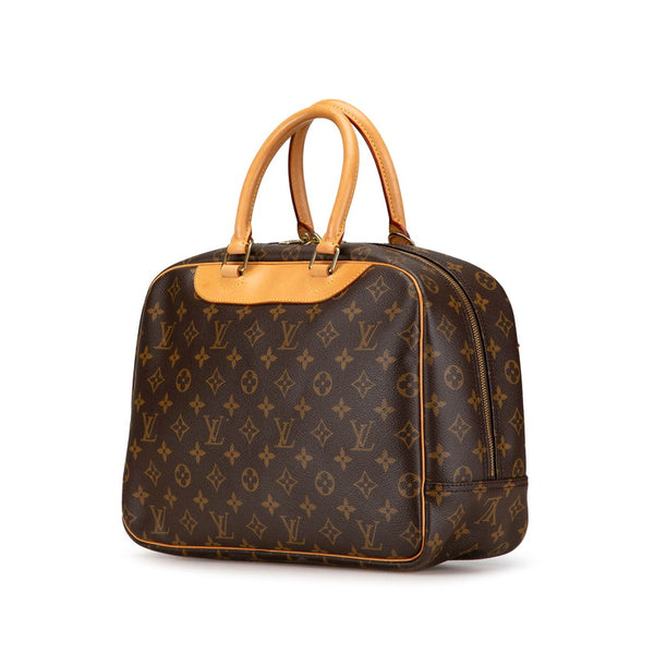 ルイ ヴィトン モノグラム ドーヴィル ハンドバッグ M47270 ブラウン PVC レザー レディース LOUIS VUITTON 【中古】