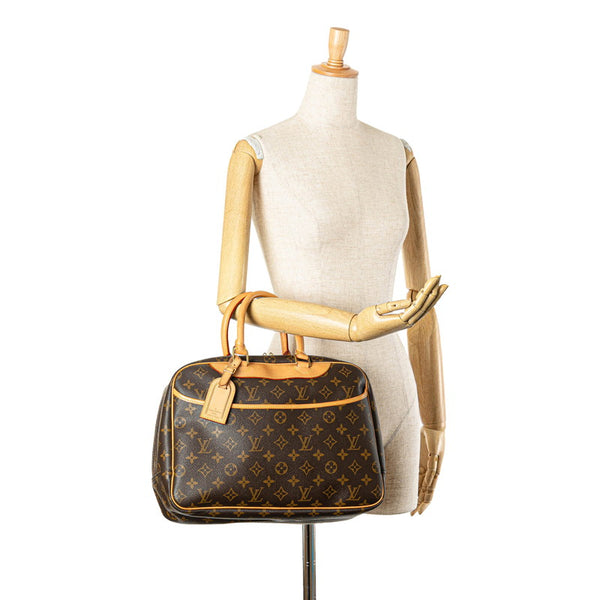 ルイ ヴィトン モノグラム ドーヴィル ハンドバッグ M47270 ブラウン PVC レザー レディース LOUIS VUITTON 【中古】