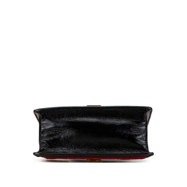 グッチ GG シルヴィ シェリーライン ハンドバッグ ショルダーバッグ 2WAY 470270 ワインレッド ブラック ベロア レザー レディース GUCCI 【中古】