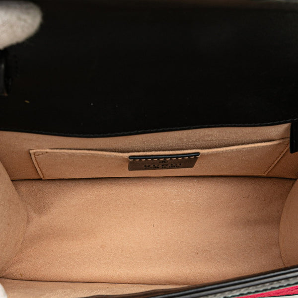 グッチ GG シルヴィ シェリーライン ハンドバッグ ショルダーバッグ 2WAY 470270 ワインレッド ブラック ベロア レザー レディース GUCCI 【中古】