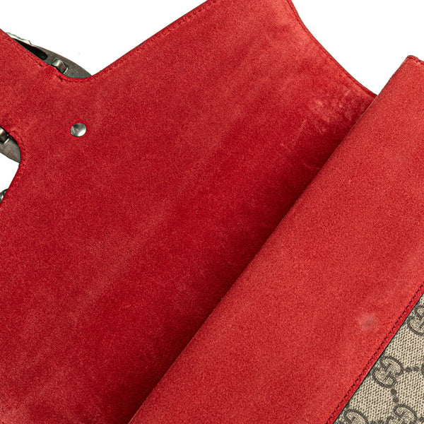 グッチ GGスプリーム ディオニュソス チェーン ショルダーバッグ 400249 ベージュ レッド PVC スエード レディース GUCCI 【中古】