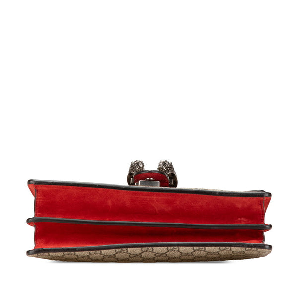 グッチ GGスプリーム ディオニュソス チェーン ショルダーバッグ 400249 ベージュ レッド PVC スエード レディース GUCCI 【中古】