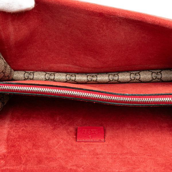 グッチ GGスプリーム ディオニュソス チェーン ショルダーバッグ 400249 ベージュ レッド PVC スエード レディース GUCCI 【中古】