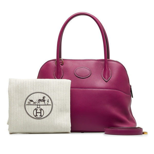 エルメス ボリード27 ゴールド金具 ハンドバッグ ショルダーバッグ 2WAY アネモネ パープル スイフト レディース HERMES 【中古】