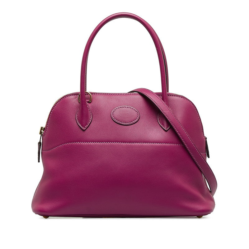 エルメス ボリード27 ゴールド金具 ハンドバッグ ショルダーバッグ 2WAY アネモネ パープル スイフト レディース HERMES 【中古】