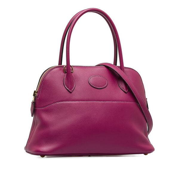 エルメス ボリード27 ゴールド金具 ハンドバッグ ショルダーバッグ 2WAY アネモネ パープル スイフト レディース HERMES 【中古】